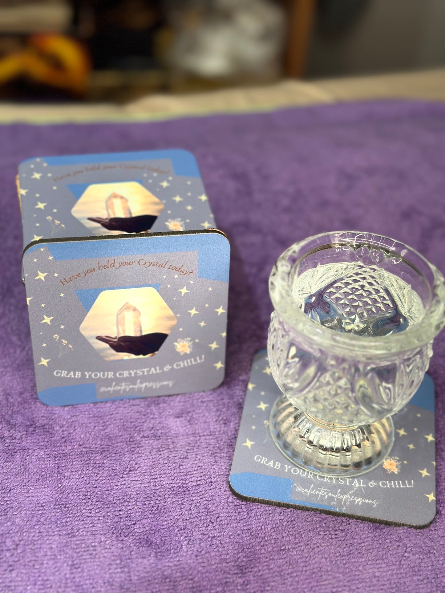 CalienteSoul Crystal Affirmation Coasters