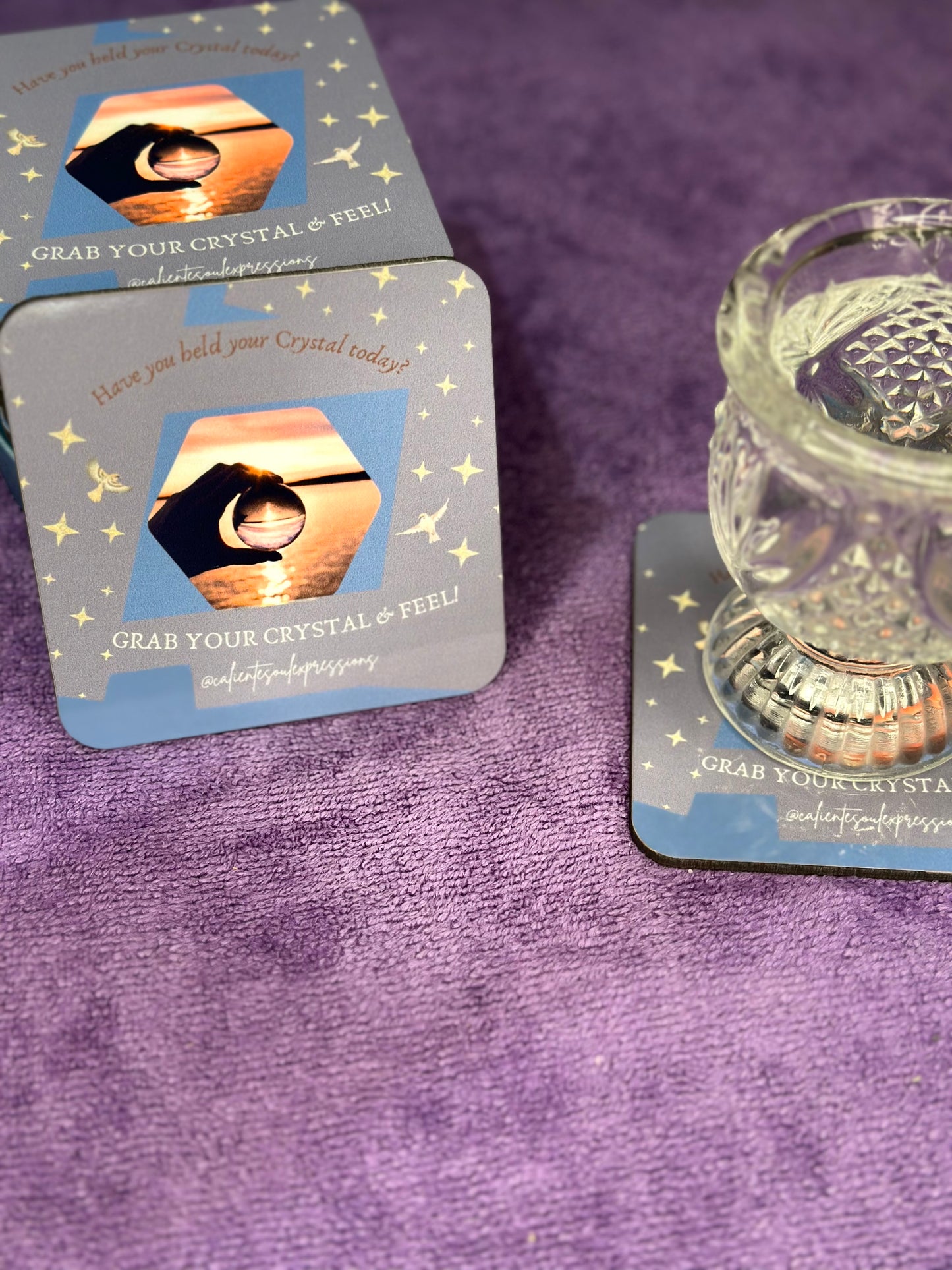 CalienteSoul Crystal Affirmation Coasters