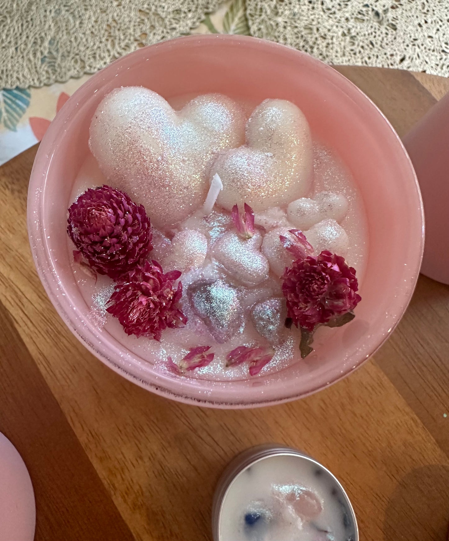 Soul-Love (Heart Chakra) Crystal Hidden Affirmation Candles