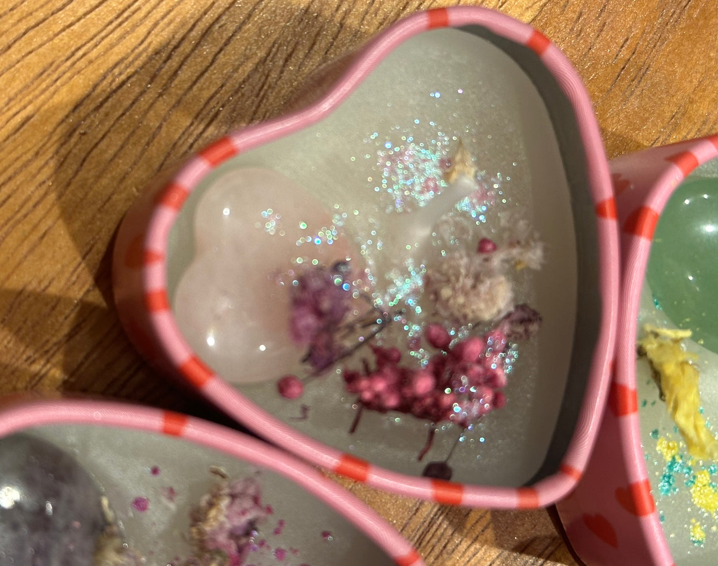 2oz Mini Heart Shape Crystal Candles π