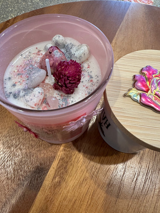 Soul-Love (Heart Chakra) Crystal Hidden Affirmation Candles