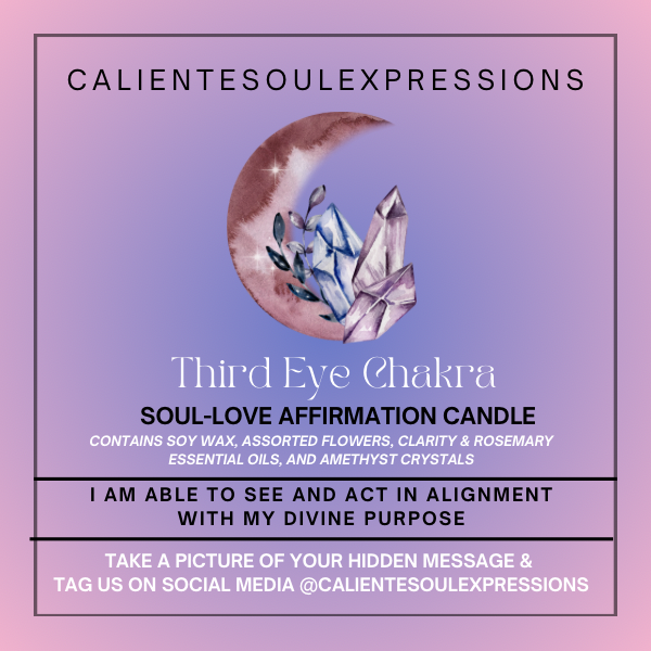 Soul-Love (Third Eye) Crystal Hidden Affirmation Candles